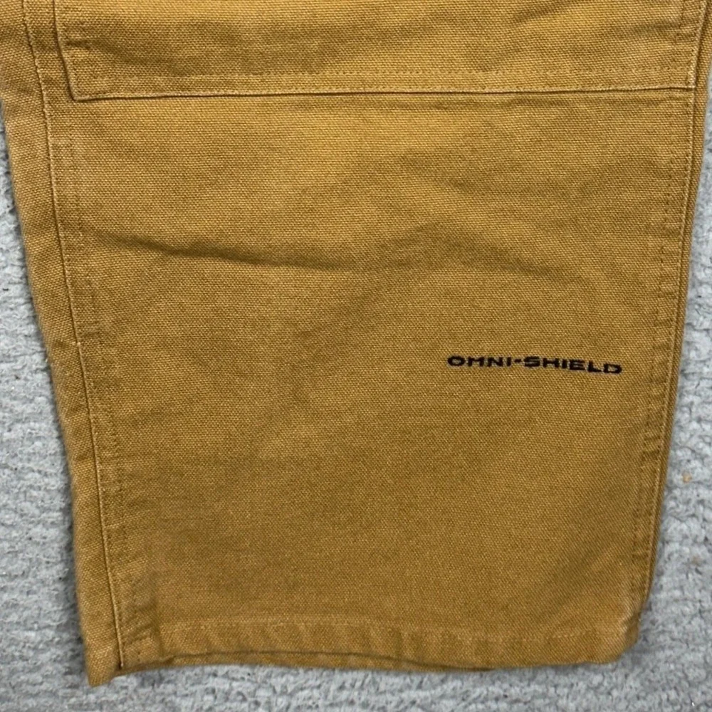 Columbia Omni-Shield Pants Mens 38X32 Brown Double Knee Canvas Workwear Utility